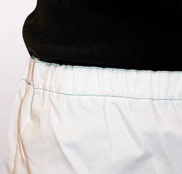 Bukse unisex m/strikk hvit, Str L - 1