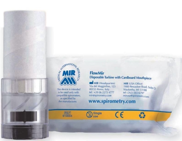 Munnstykke Turbin flowMir, til spirometer pk á 60stk