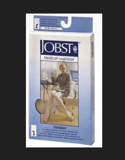 Jobst kompr.strømpe kne K2, Opaque Natural XL, lukket tå