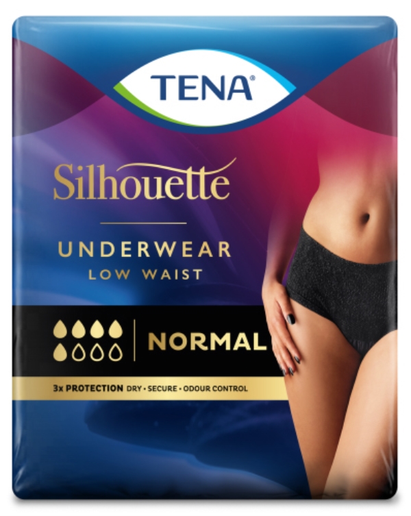 Pants TENA Silhouette Normal, Str M Sort lavt liv - 1
