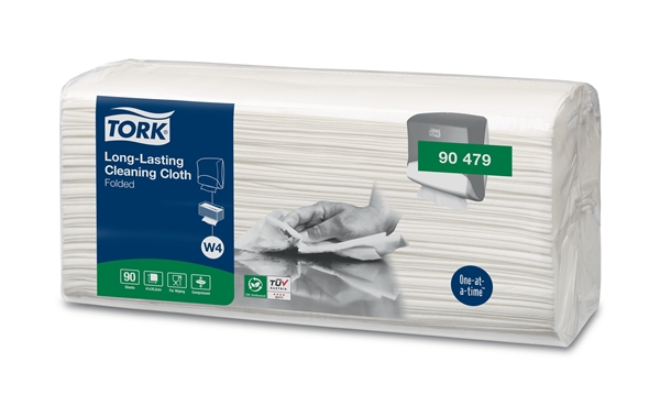 Vaskeklut Tork Premium W4, 35,5x41cm hvit