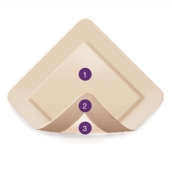 Bandasje Aquacel Foam lite , 10x10cm med border - 1