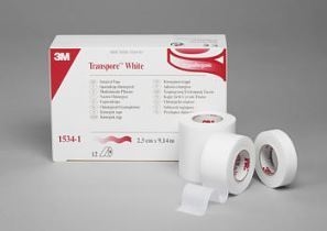 Plaster papir Transpore White, 5cmx9,14m rivbar konsumentpakn - Transpore