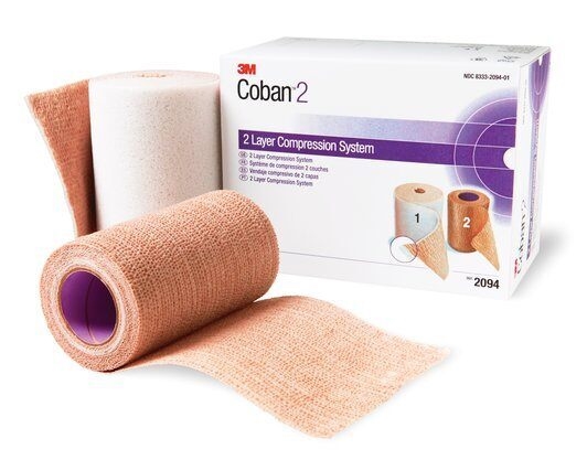 Kompresjonsbind Coban 2, 2-lags system 10cm x  2,7m - Coban - 1
