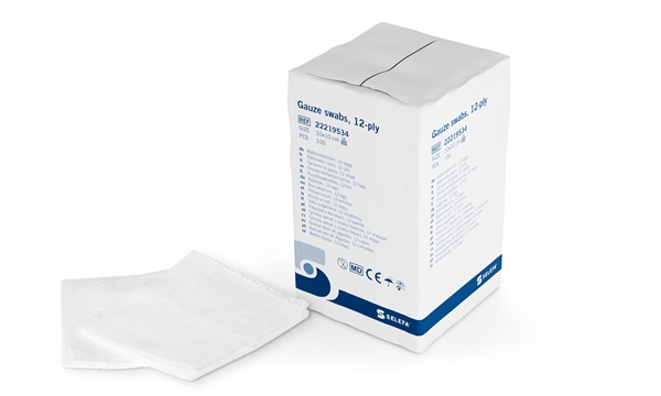 Selefa kompress Gas 12-lags, 10x10cm usteril - SELEFA® - 1