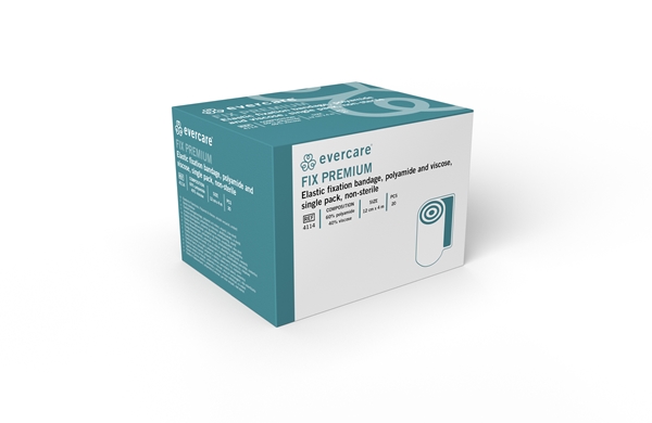 Fikseringsbind Evercare Fix Premium elastisk av polyamid/viscose ikke-steril men enkeltpakket, 12cm x 4m enkelt pakket  - evercare® - 2
