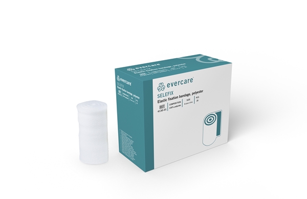 Fikseringsbind Evercare Selefix elastisk av 100% polyester steril, 4cm x 4m  enkelt pakket  - evercare® - 1