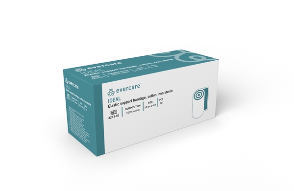 Støttebind Evercare Ideal elastisk av bomull, 10cm x 4m avdelingspakning - evercare® - 2