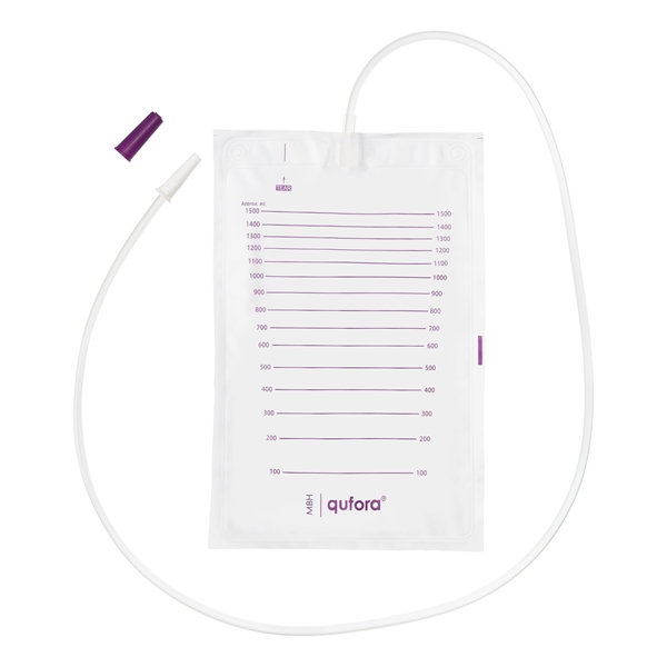 Urinpose, lukket Qufora, 1,5L sl=110cm - Qufora