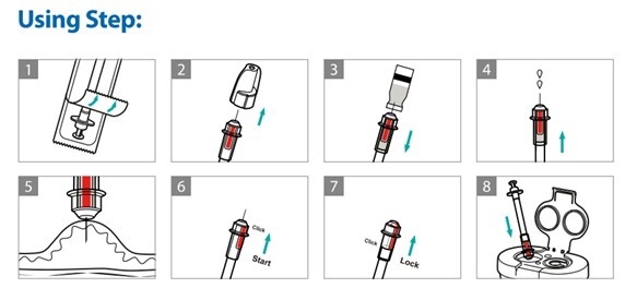 Insulinsprøyte Kanyle Safety, 0,5ml 29G x 12mm - Verifine - 4