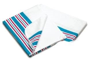 Babyteppe, Hvit/rosa/blå striper 100x85cm - ArcRoyal