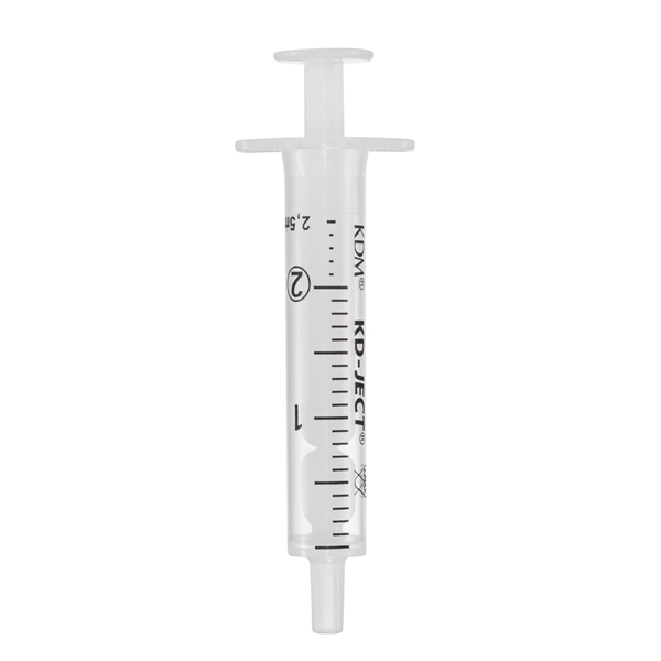 Sprøyte luer 2komp KD-Ject, 2ml grad 0,1ml sentrisk - KD-Ject