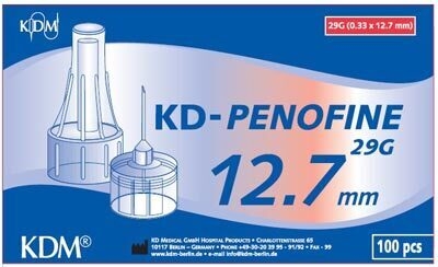 Pennekanyle KD-Penofine , 29G 0,33 x 12,7 mm Svart - KD-Penofine