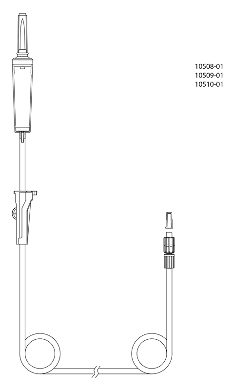 Infusjonssett Gravitasjon, 320cm NRC PVC-fri - evercare® inLine - 2