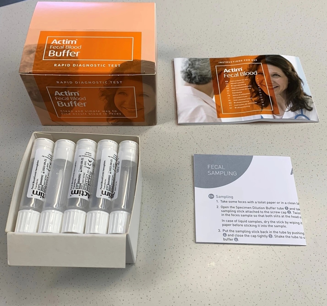 Test faeces-Hb ActimFecalBlood, reagenskit humant blod/20 - 1