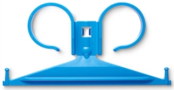 Oppheng til urinpose, blå plast for seng