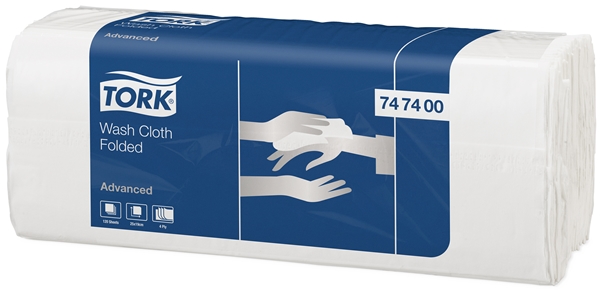 Tvättlapp papper 4L z-vikt, 19x25cm vit Tork Advanced  - 1