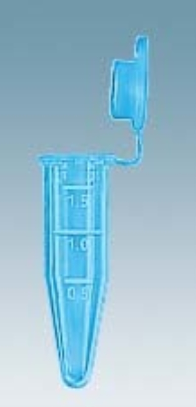 Mikrorör vidhängande propp , 1,5ml PP "eppendorf"  blå