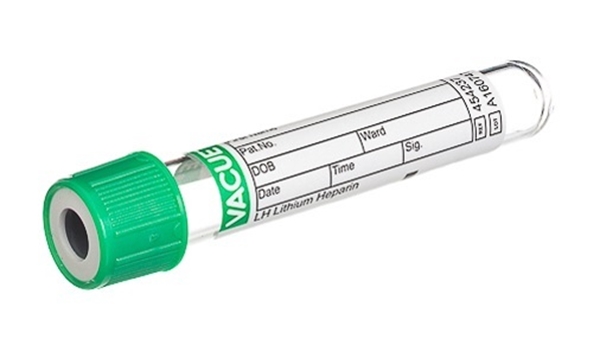 Vakuumrör VACUETTE pappersetikett, 5/2ml Li-Heparin grön - Vacuette