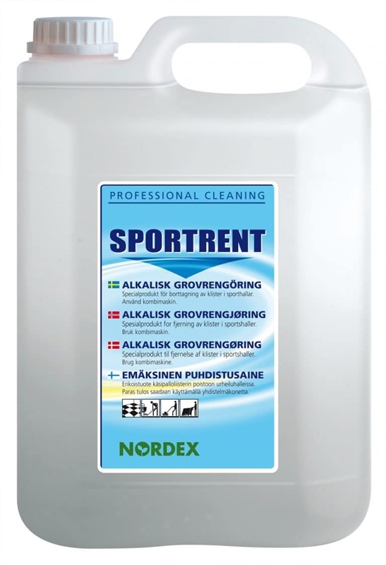 Grovrengöringsmedel till sportgolv Sportrent Nordex, 5L oparfymerad - Nordex