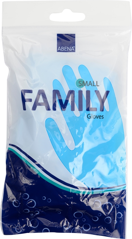 Hushållshandske vinyl Family, S (7) blå ftalatfri - Abena - 1