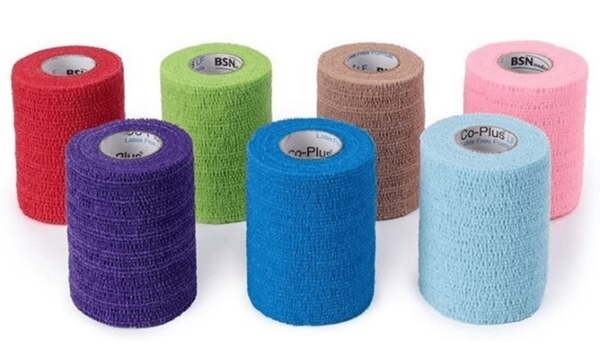 Kompressionsbinda kohesiv Co-Plus LF, 10cmx4,5m mellanelast färgmix - Co-plus