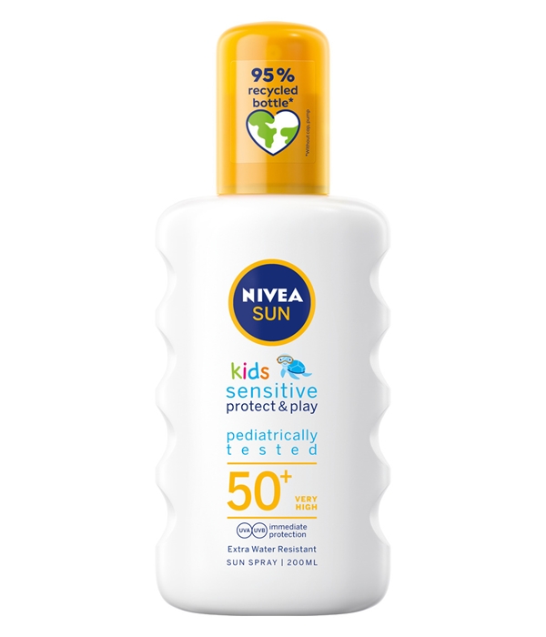 Solkräm Nivea Sun Kids, 200ml SPF 50+ sensitive spray - Nivea