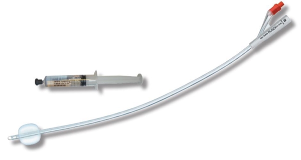 Kateter 2-vägs med spruta AquaFlate+, 10ml ch18 40cm silikon Nel - Aquaflate