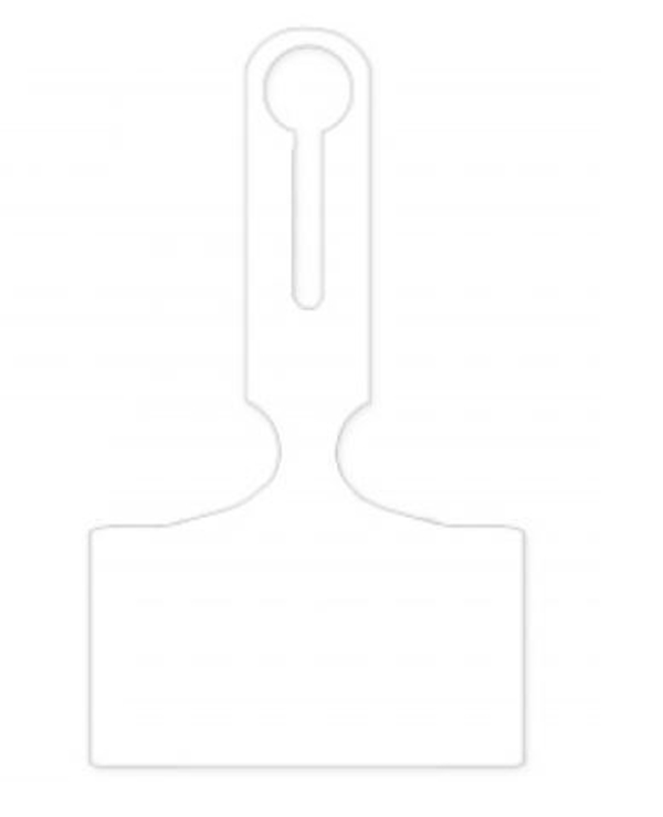 Etikett engångs till trådkorg, 206x110mm vit - InterLock