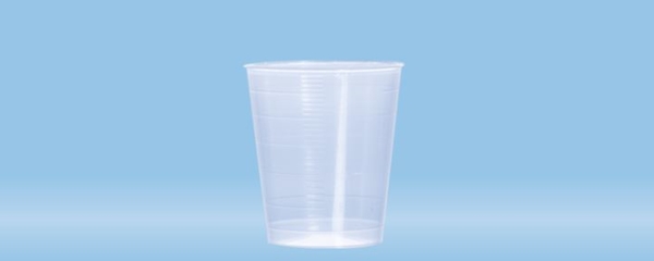 Medicinbägare plast, 30ml smal natur
