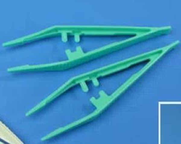 Pincett plast engångs, 127mm grön steril