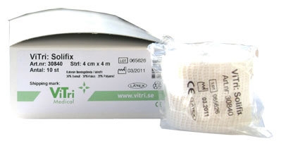 Kohesiv fixeringsbinda Solifix, 8cmx4m vit latexfri - Solifix