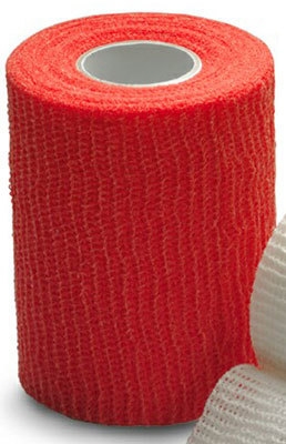 Kohesiv fixeringsbinda Wero Solifix 10, 8cmx20m röd latexfri - Solifix