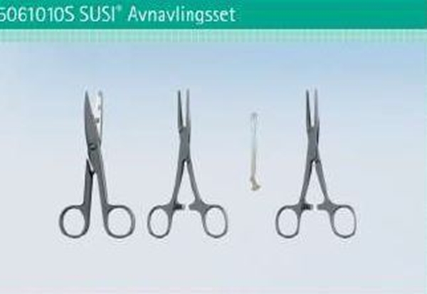 Op set Förlossningsset B Braun, sax, 2 st hemostat, naveltejp