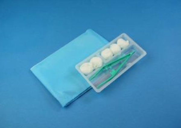 Omläggningsset nonwoven Mediplast, 5 tork pin tråg duk