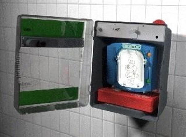 Väggskåp för Heartstart HS1, Inomhus med larm