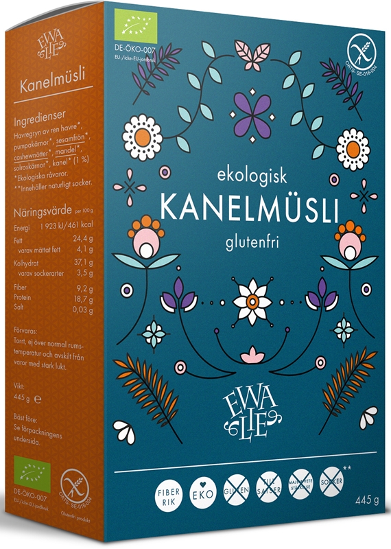 Müslimix glutenfri Ewalie, 445g ekologisk müsli Ewalie