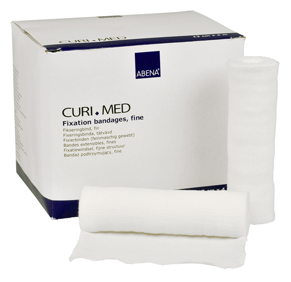Fixeringsbinda Curi-Med, 12cmx4m viskos/polyester - Curi-Med