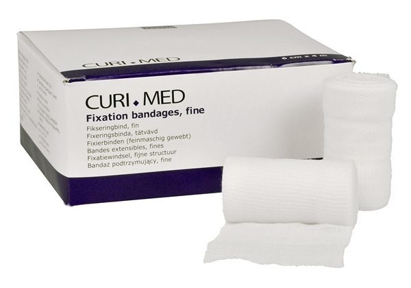 Fixeringsbinda Curi-Med, 6cmx4m viskos/polyester - Curi-Med