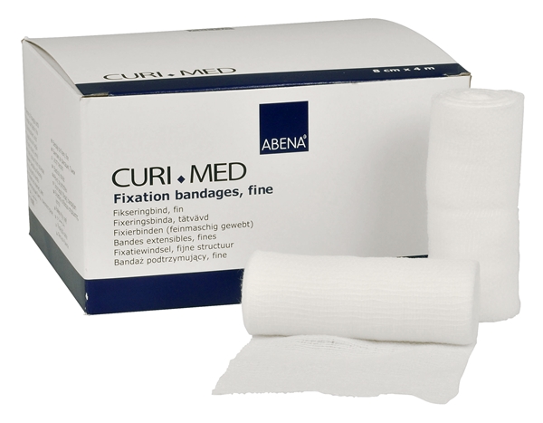 Fixeringsbinda Curi-Med, 8cmx4m viskos/polyester - Curi-Med