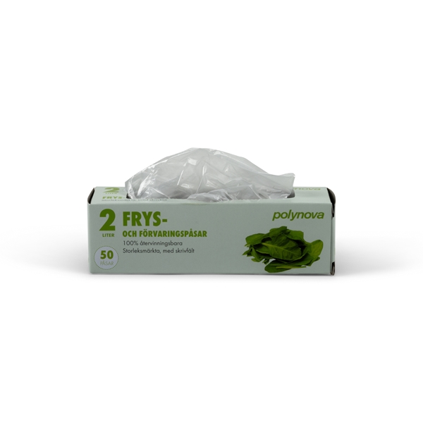 Plastpåse frys HD, 2L 150/50x350mm 15my - 2