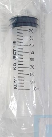 Spruta luerlock 3komp KD-Ject, 100ml grad 2ml centrerad - KD-Ject III - 1