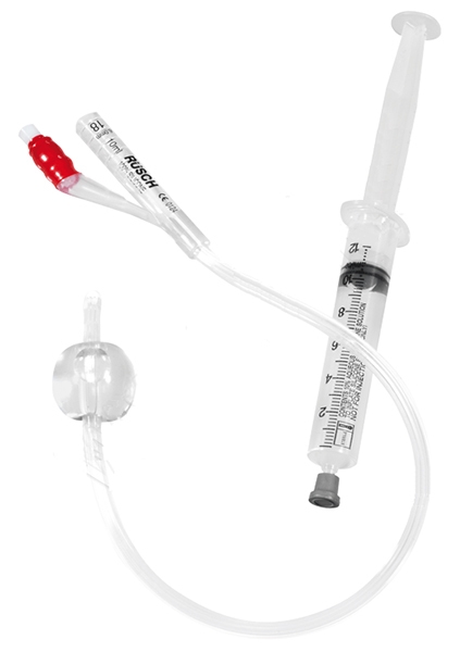 Kateter 2-vägs med spruta AquaFlate, 10ml ch18 20cm silikon Nel - Aquaflate