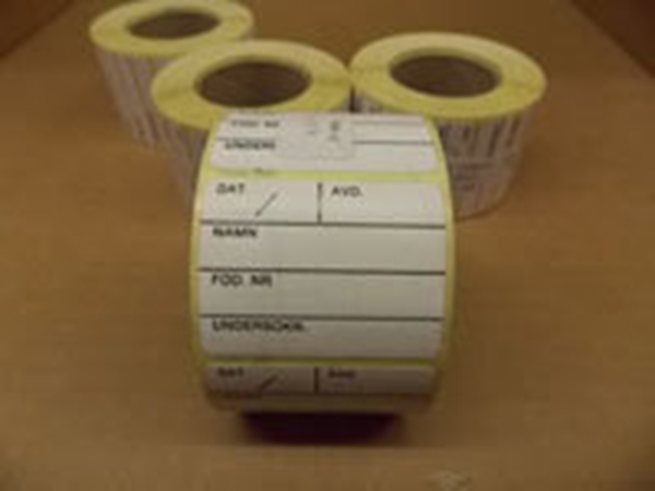 Etikett provtagning, 41x32mm 500st/rle