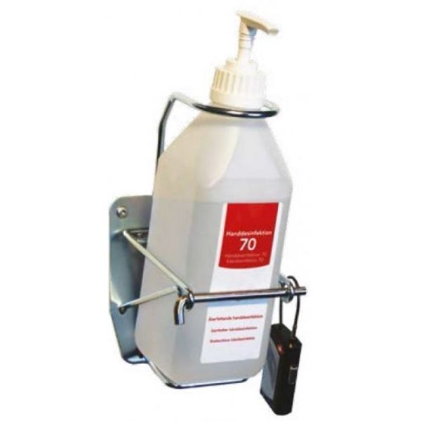 Dispenser till hygienstation, f 600ml flaskor låsbar