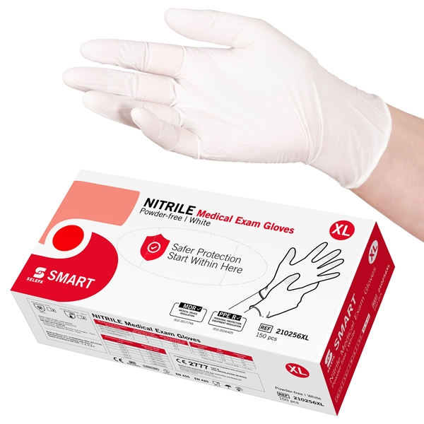 Handske us nitril Selefa pf, XL SMART vit AQL 1,5 - SELEFA®