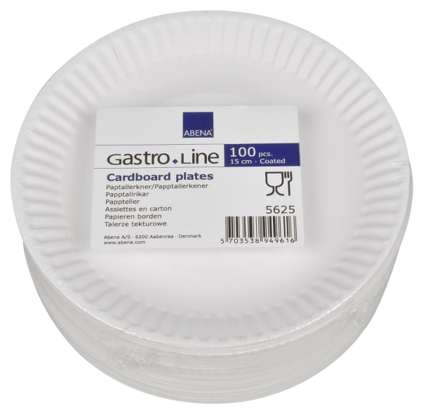 Tallrik papper flat assiett, 15cm vit - Gastro-Line