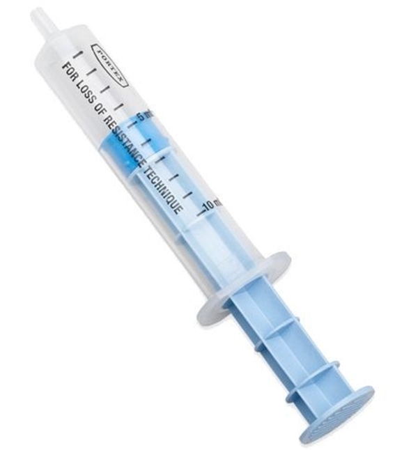 Epiduralspruta, 10 ml Loss of resistances