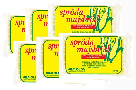 Majsbröd spröda GF MF
, 70gx24st Olda