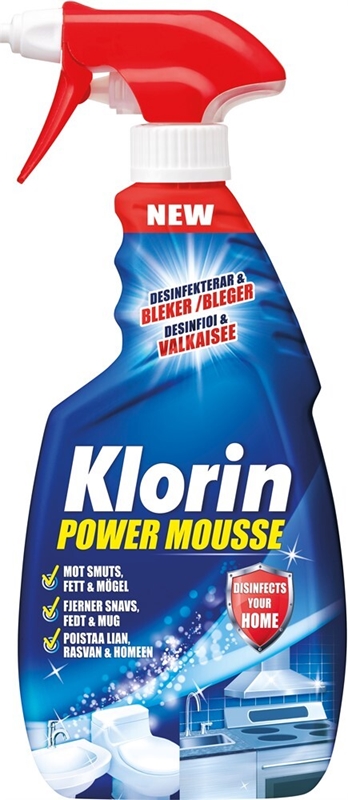 Klorin power mousse, 500ml spray pH=13,2